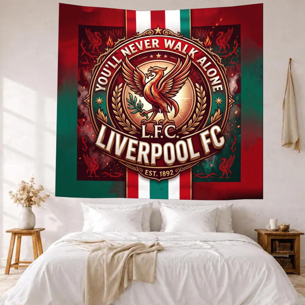 Liverpool Football Club Vægdekoration Vægtæppe Kunst Til Kæledyrsminde Fødselsdag Bryllupsfest Baggrund Familiegave