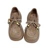 Thick-soled Birkenstocks New Lace-up Retro Soft-soled Autumn Small Muffin