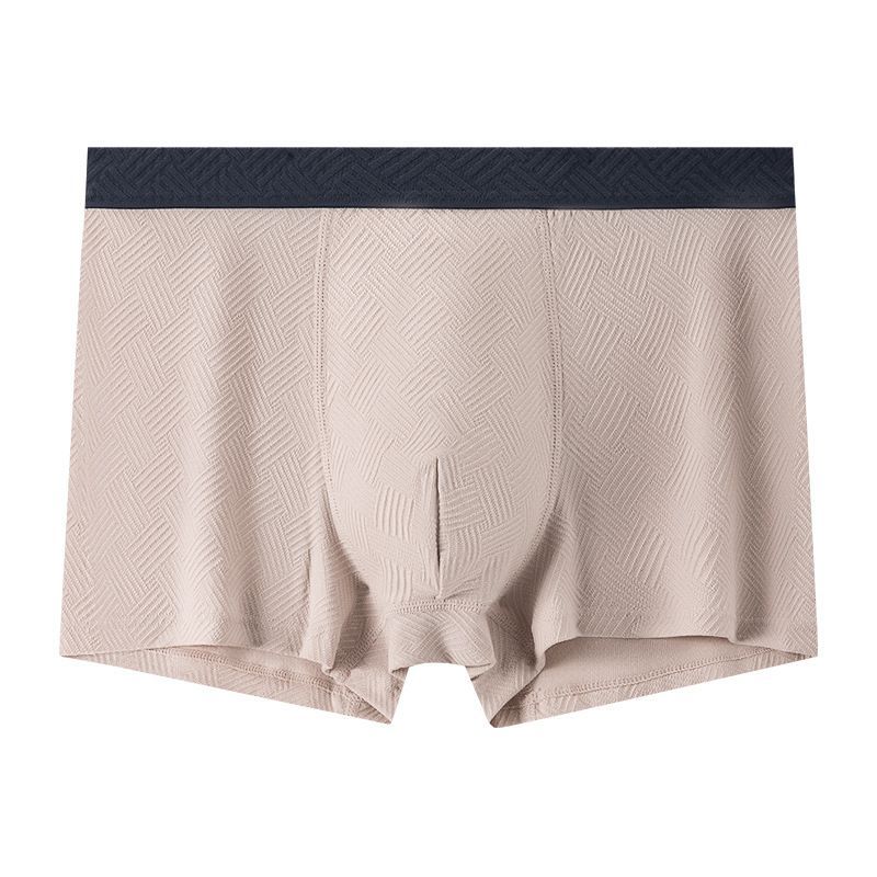 Boys Spring and Autumn Jacquard Non Trace Antibacterial Crotch Teenagers Flat Angle Underwear