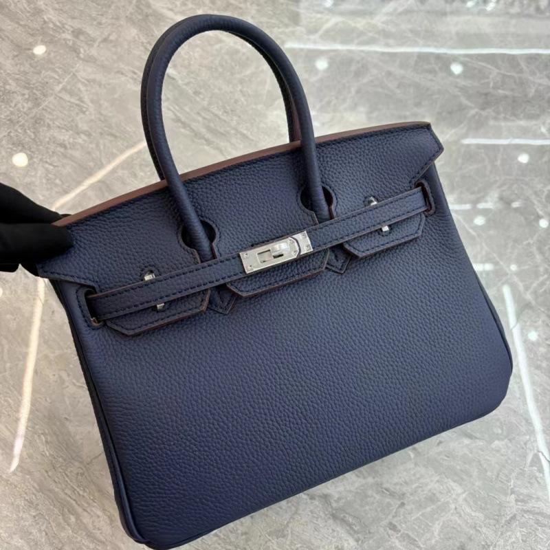 Mode erste Schicht Rindsleder Togo Platin Tasche Damen Silberne Schnalle High-End Handtasche Vielseitige Schulter Umhängetasche