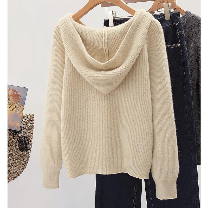 Women's Hooded Raglan Long Sleeve Sweater