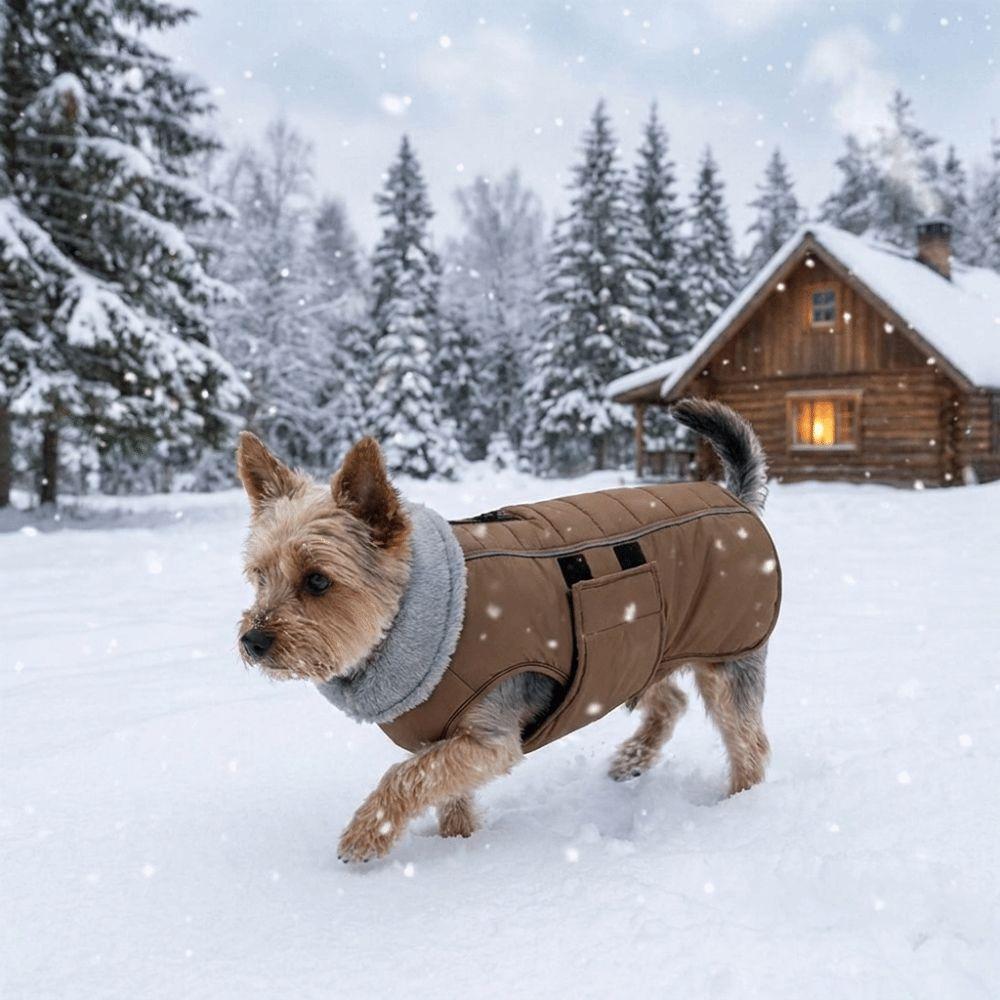 Windproof Dog Winter Coat Thickened Dog Ski Suit Padded Pet Coat Dog Vest Jacket  Outdoor