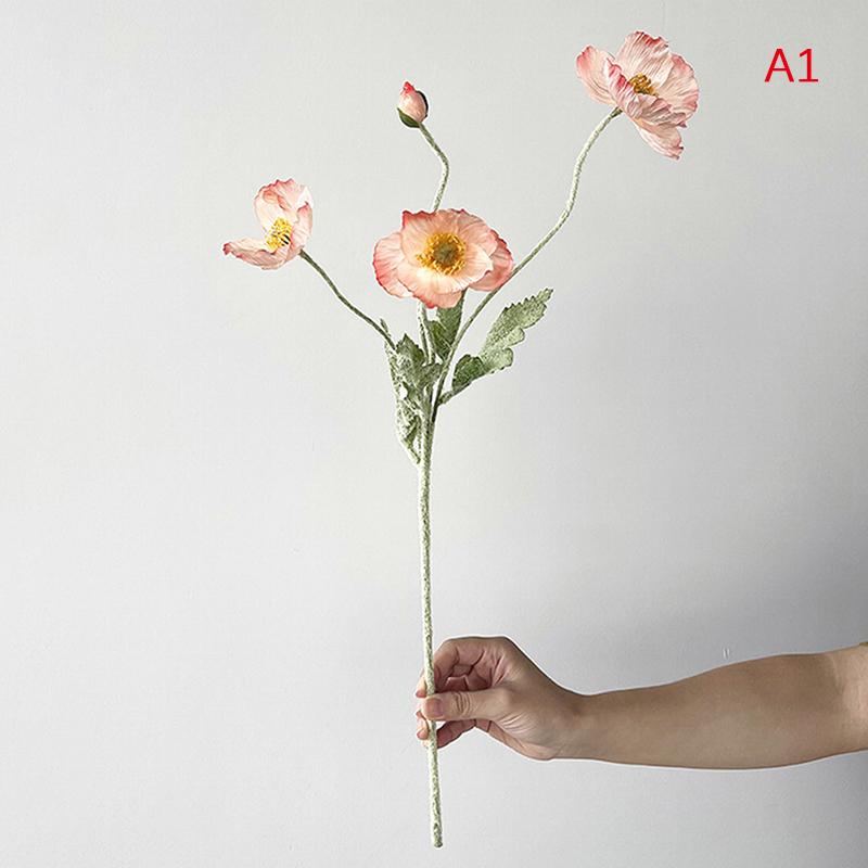 

Высококачественные красивые искусственные цветы мака из шелка для дома A1