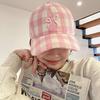 2025 Spring/Summer Women's Plaid Bow Sun Protection Baseball Cap with Embroidery