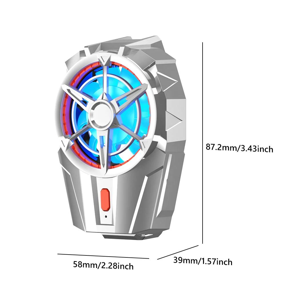 Dual Fan Plug-in/Rechargeable Mobile Phone Cooler Long Lasting Stronger Cooling Air Cooling for Iphone/Xiaomi/Huawei for Samsung