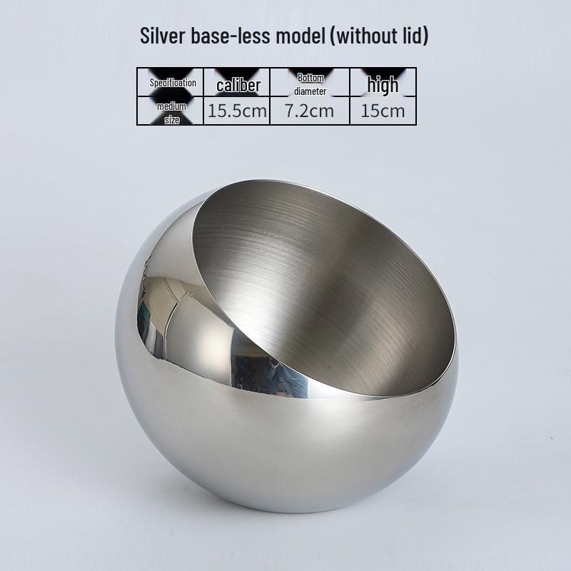 Stainless Steel Slanted Mixing Bowl Set with Lid, Ideal for Seasoning, Sauces & Condiments