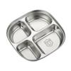 304 Stainless Steel Cartoon Divided Plate for Kids – Perfect for Kindergarten and School Canteens