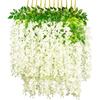 5/10Pcs Wisteria Artificial Flowers String Hanging Fake Flowers Garland for Home Decor Garden Wedding Decoration Outdoor Arch