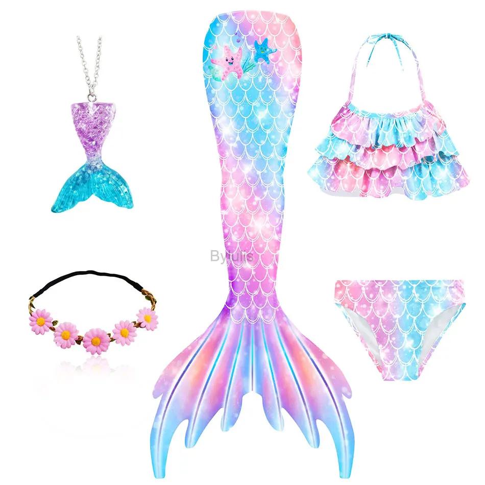 Fancy Mermaid Tail Girls Mermaid Tail for Swimming Costume Mermaid Costume Swimwear Swimsuit Cosplay Birthday Party Halloween