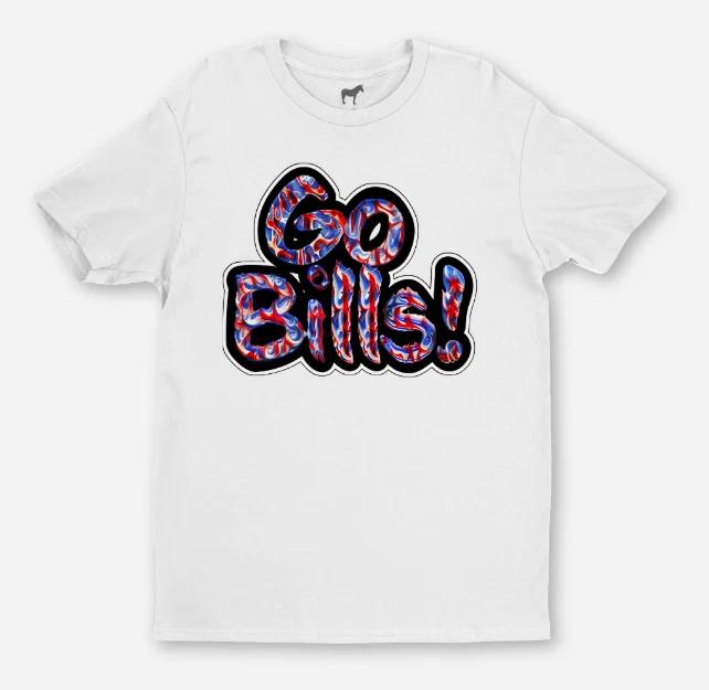 Go Bills! Red/White/Blue Buffalo Fan T-Shirt Adult & Youth Sizes -Great Gift! XS