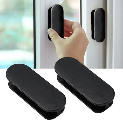 2ks Samolepící rukojeti Posuvná dvířka Stahovací rukojeť Plastová okna Knoflíky kuchyňské skříňky Knoflíky zásuvek Skříňka Nábytek Kliky