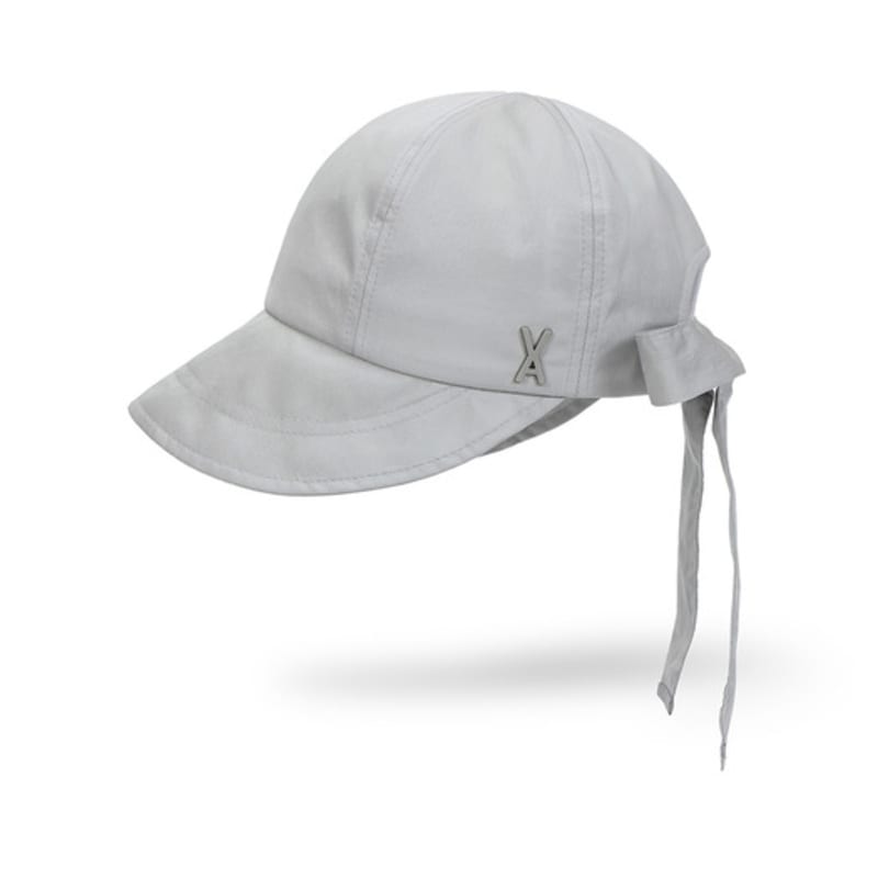 VARZAR VA Studded Ribbon Bonnet Hat Gray