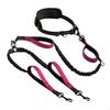 Double Dog Leash Retractable Hands Free No Pull Reflective Bungees for Canicross