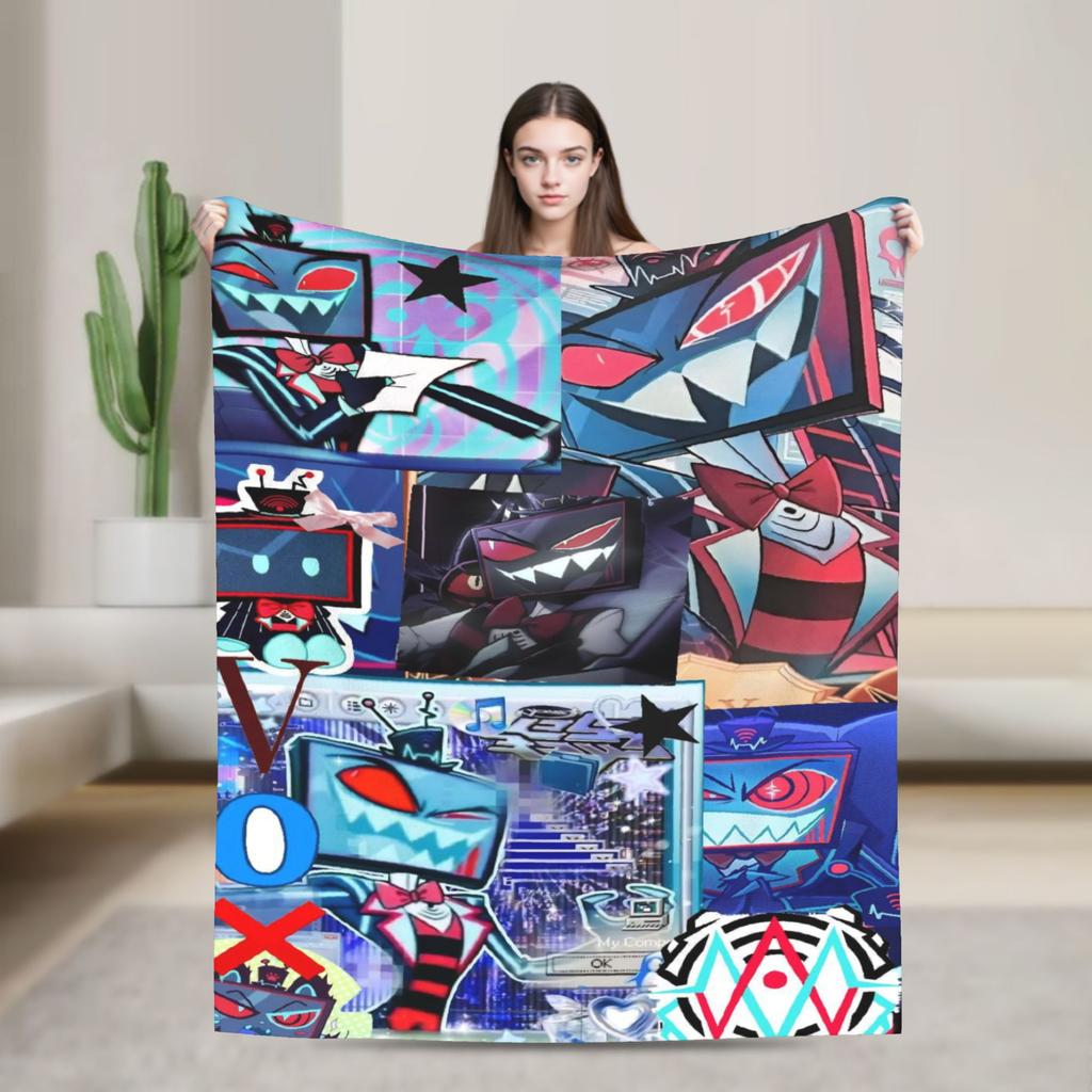 Vox Hazbined Plush Blankets  Creative Throw Blankets for  Sofa Bedding Lounge 150*125cm Bedspread