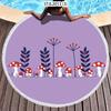 Mushroom Pattern Plant Horse Riding Printed Beach Towel Microfiber Digital Swimming Pool Beach Towel Blanket Shower Beach Towel