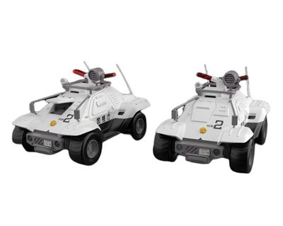 Aoshima Bunka Kyozaisha Mobile Police Patlabor Tipo 98 set di veicoli speciali di comando di altezza totale modello in plastica 2, circa. 40mm, scala 1/43,