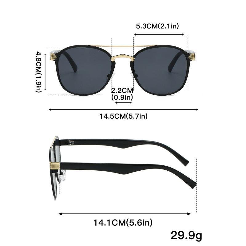 Unpolarisierte Mode Doppelsteg Oval Beschichtung Lichtblockierende Sonnenbrille Herren Damen High Definition Sonnenschutz Brille