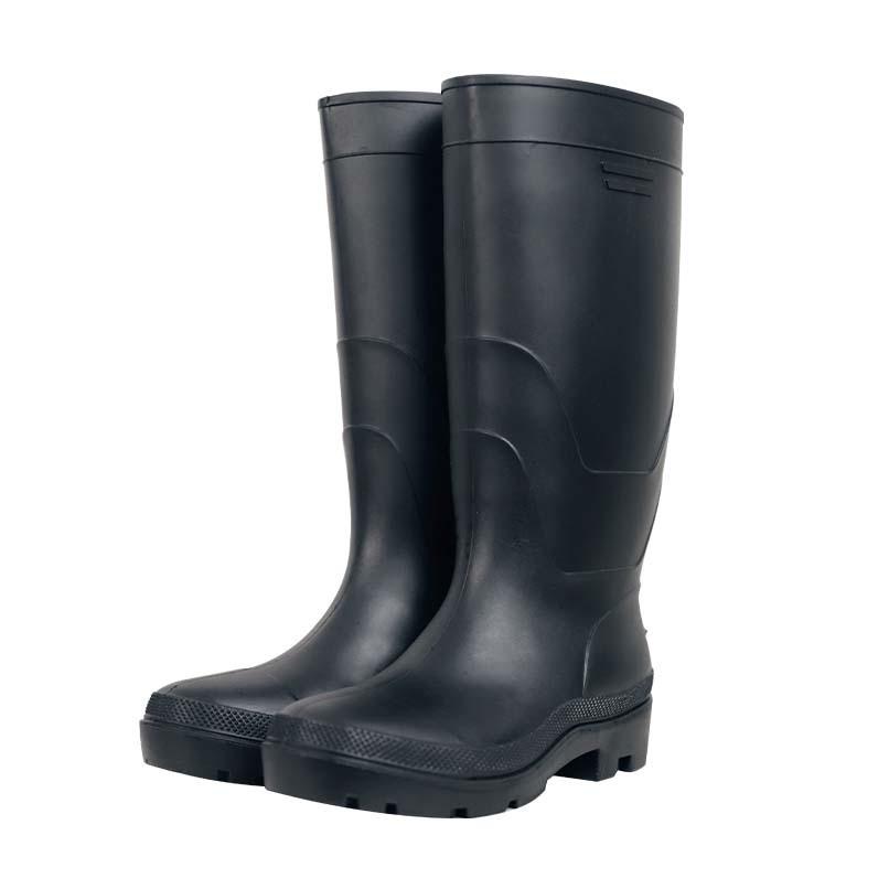 Water Shoes Anti-smashing and Stab-proof Matte Black Wear-resistant Four-season Industrial Use Tall Tube Anti-skid