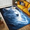 1pc Wolf Spirit Themed Rug for Home Decor, Non-slip Office Carpet, Chair Mat, Outdoor Mat, Christmas and Halloween Gifts-0731070
