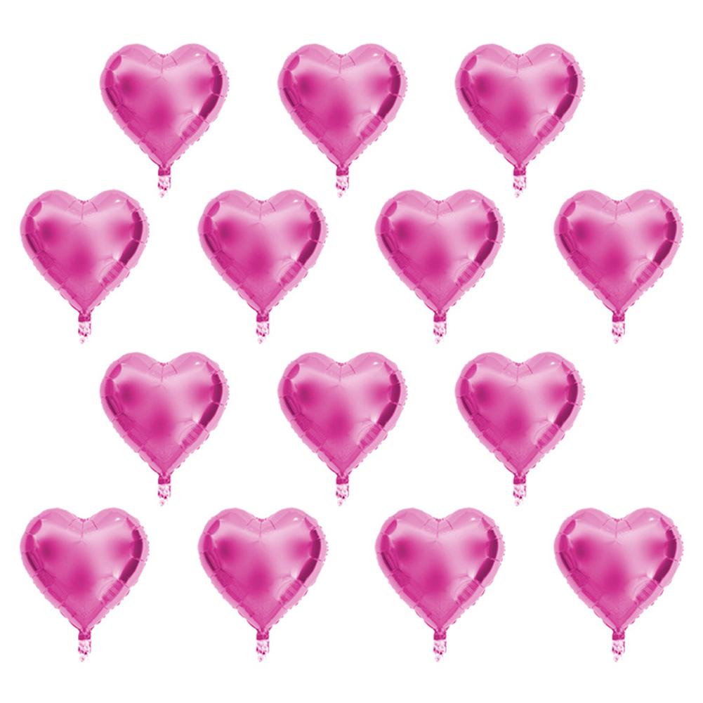 10pcs 10\" Heart Aluminum Foil Balloons Party Wedding Birthday Decor