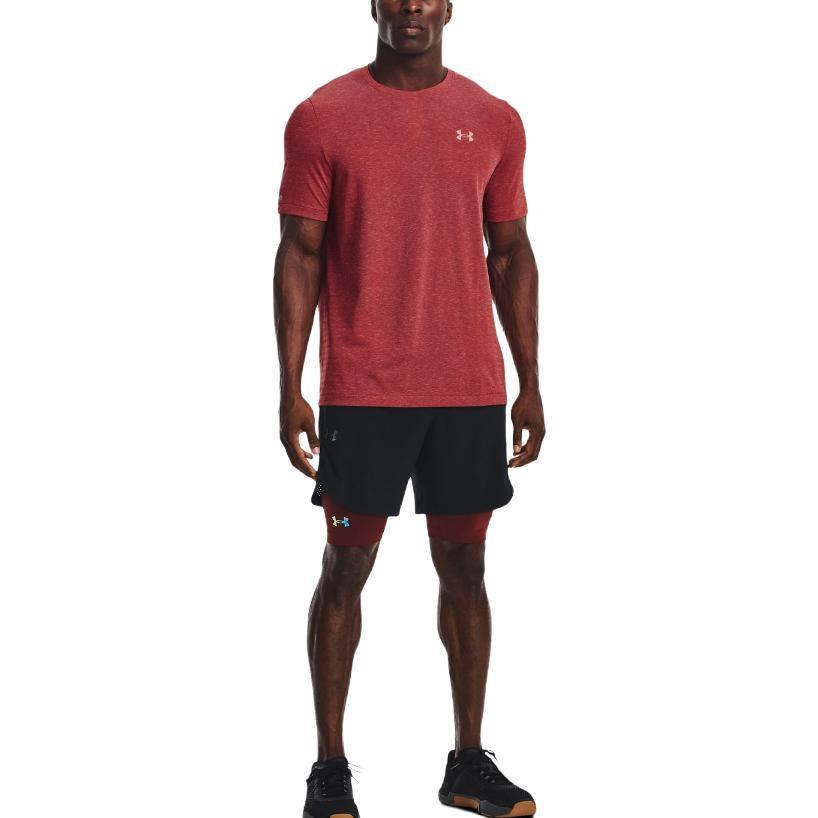 Under Armour T Shirts Men's Radio Red Crew Neck Moderate Straight Fit Unisex 1370441-890