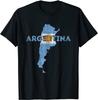 Argentinian Map and Flag Souvenir  Distressed Argentina TShirt