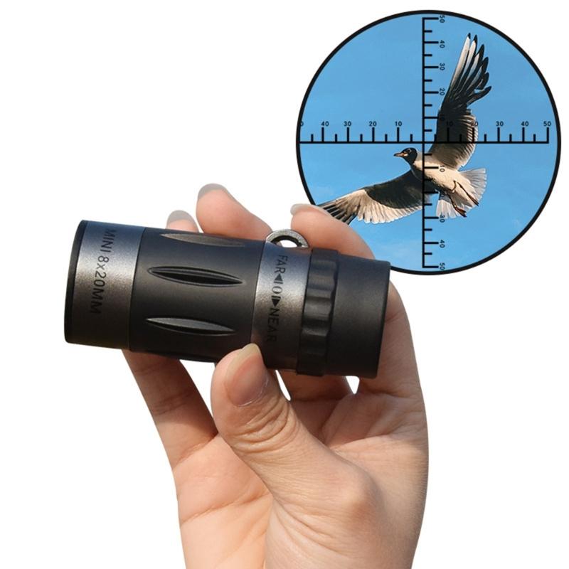 Leistungsstarkes 8x20 Monokular mit klaren Absehen, Langlebigkeit Gummiertes Griffstück für Vogelbeobachtung Optisches Glas