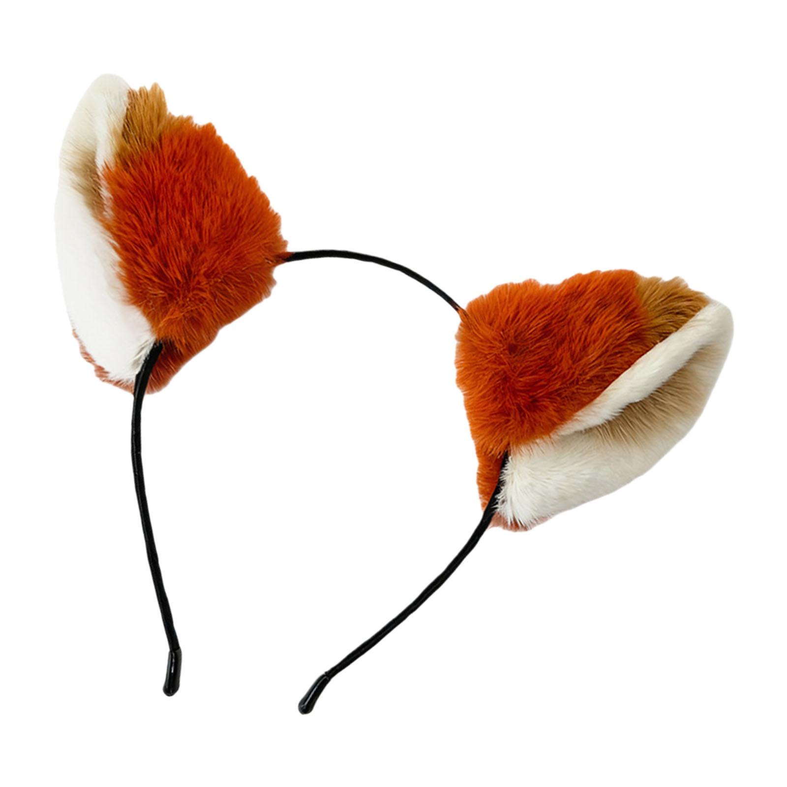 Realistic Animal Ear Hairband Plush Role Play Props Comfortable Cosplay Headband Stage Performances 7