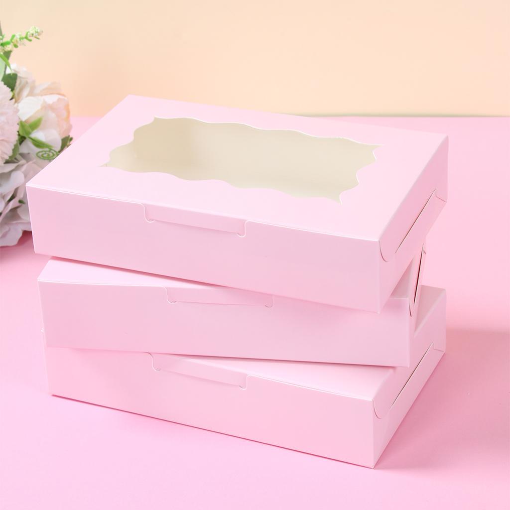 Pink Cake Box Happy Birthday Party Decorations Gender Reveal Cake Packaging Box Birthday Wedding Baby Shower Party Supplies