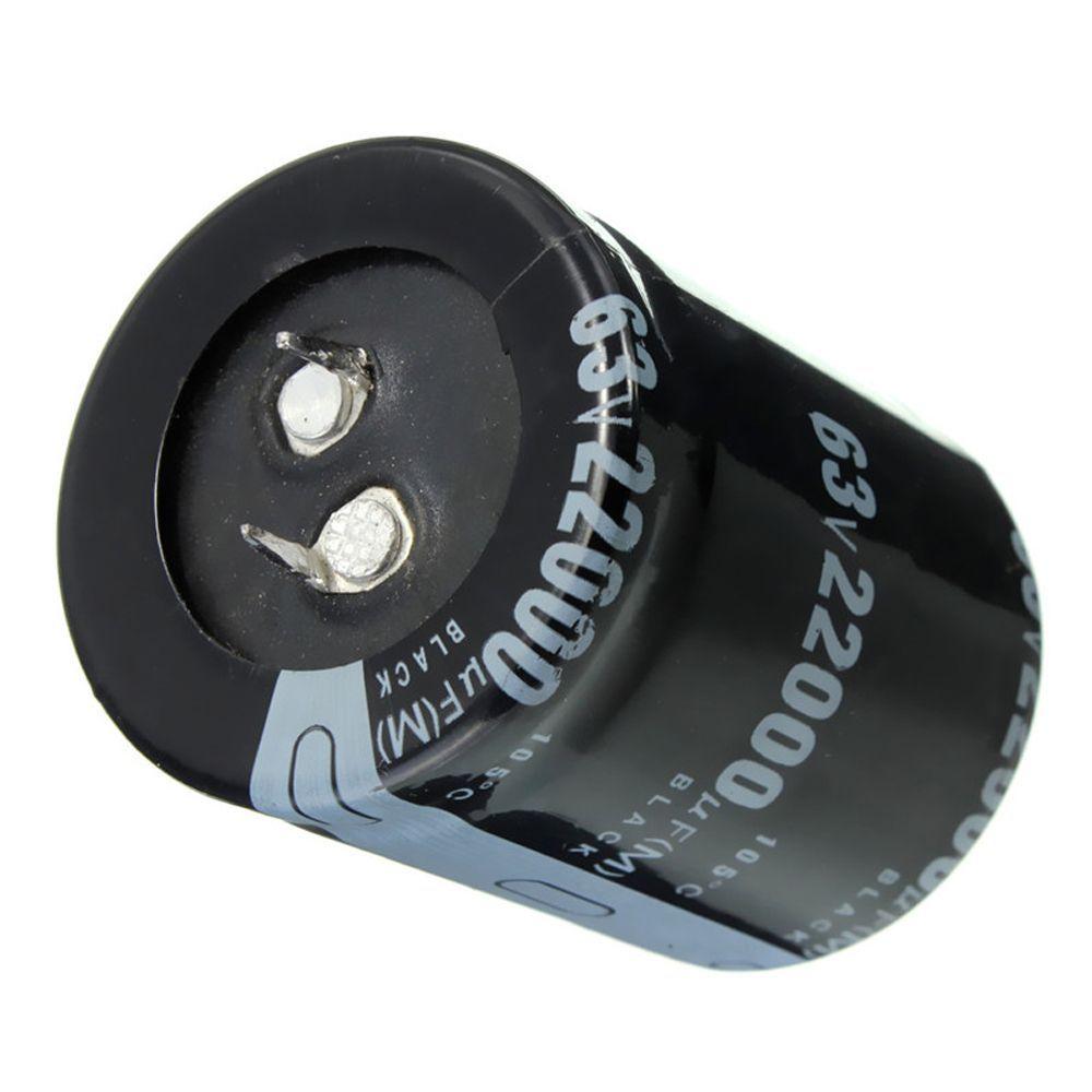 Black Electronic Components Electrolytic Capacitor Inline Capacitor 63V 22000UF Amplifier Sound