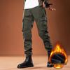 2025 Men's Trendy Fleece-Lined Cargo Joggers - Multi-Pocket Handsome Casual Pants