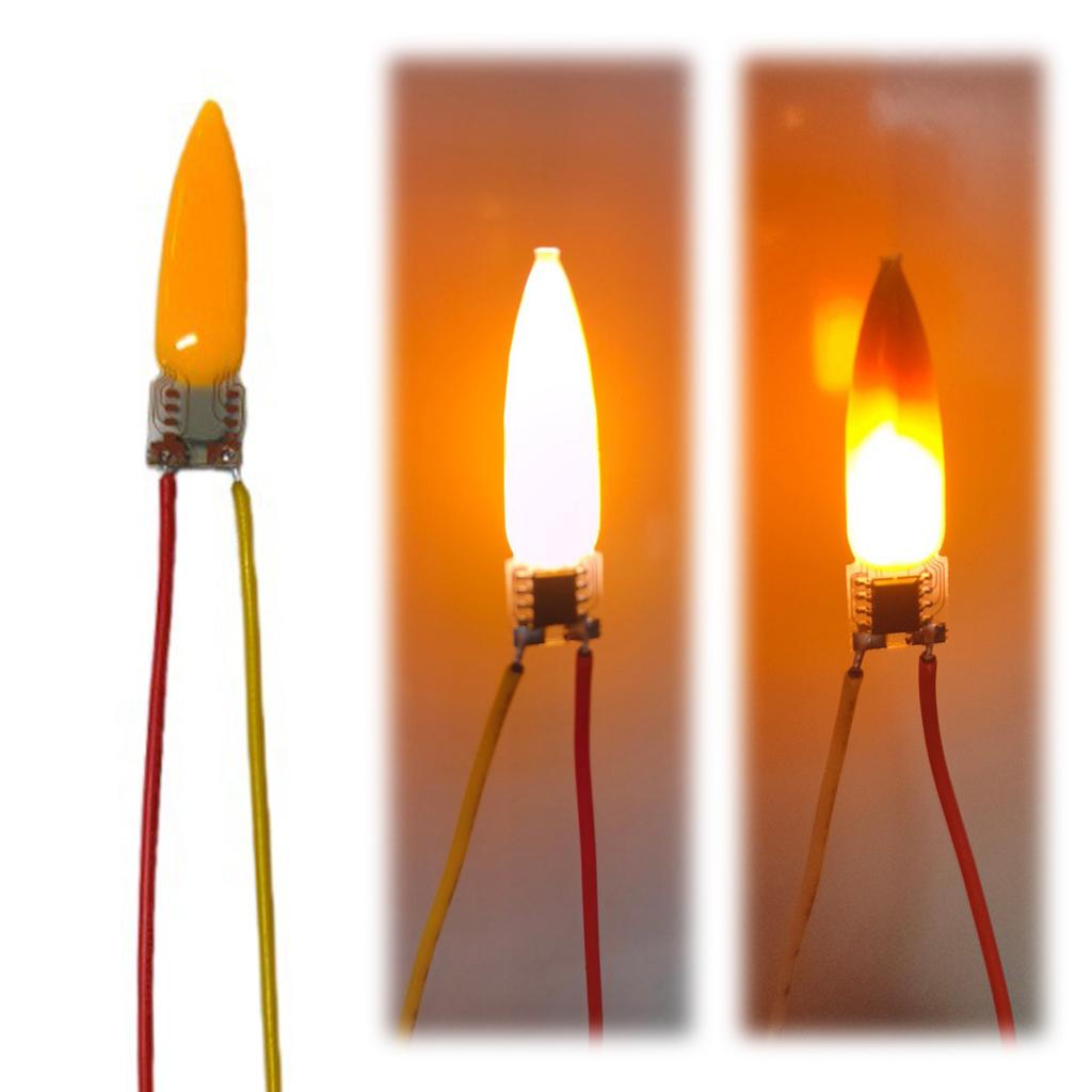 3/5/10PCS Flame Light Bulbs 2200K Diode Flame LED Filament 3V LED Flame Effect Light Bulb for Halloween Christmas Decor