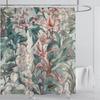 Aquatic Plants Floral Shower Curtain Waterproof Shower Curtain Polyester Fabric 3D Printed Curtain Bathroom Decoration With Hook