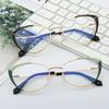 Women's Reading Eyewear Blue Light Metal Blocking Color Presbyopic Chic Fashionable Double Spectacle Alloy Presbyopic Trendy Hyperopia Glasses
