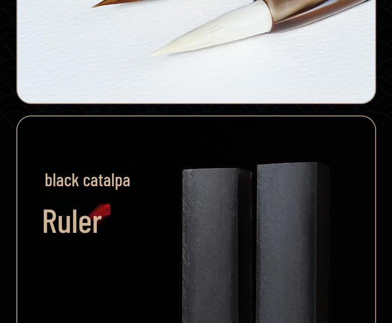 Die Vier Schätze Premium Kalligraphie Geschenkset: Pinsel, Tinte, Papier, Tintenstein - Enthält große, mittlere, kleine Pinsel & Pinselwascher