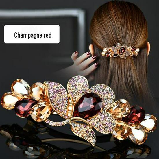 Rhinestone Hairpin Headdress: Women's Spring Clip for Updo & Hair Accessories