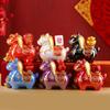 Resin Cute Pony Ornament Horse Mascot Horse Year Dolls Zodiac Horse Figurines Home Decoration