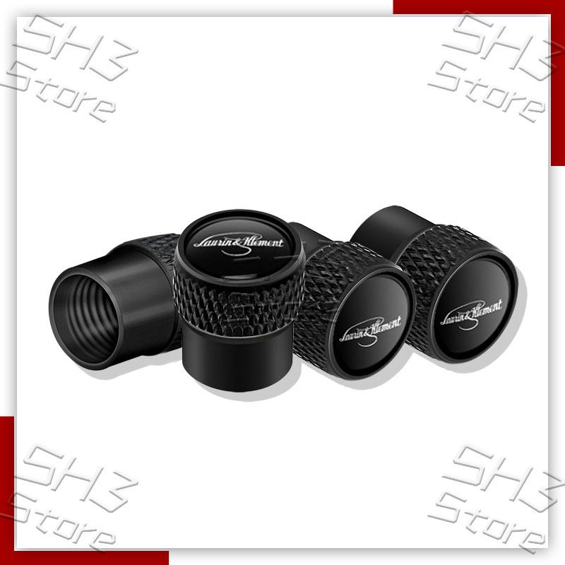 4Pcs/Set Car Wheel Tire Valve Caps Tyre Rim Stem Dustproof Waterproof Covers For Laurin&Klement Logo Kamiq Fabia Kodiaq Octavia