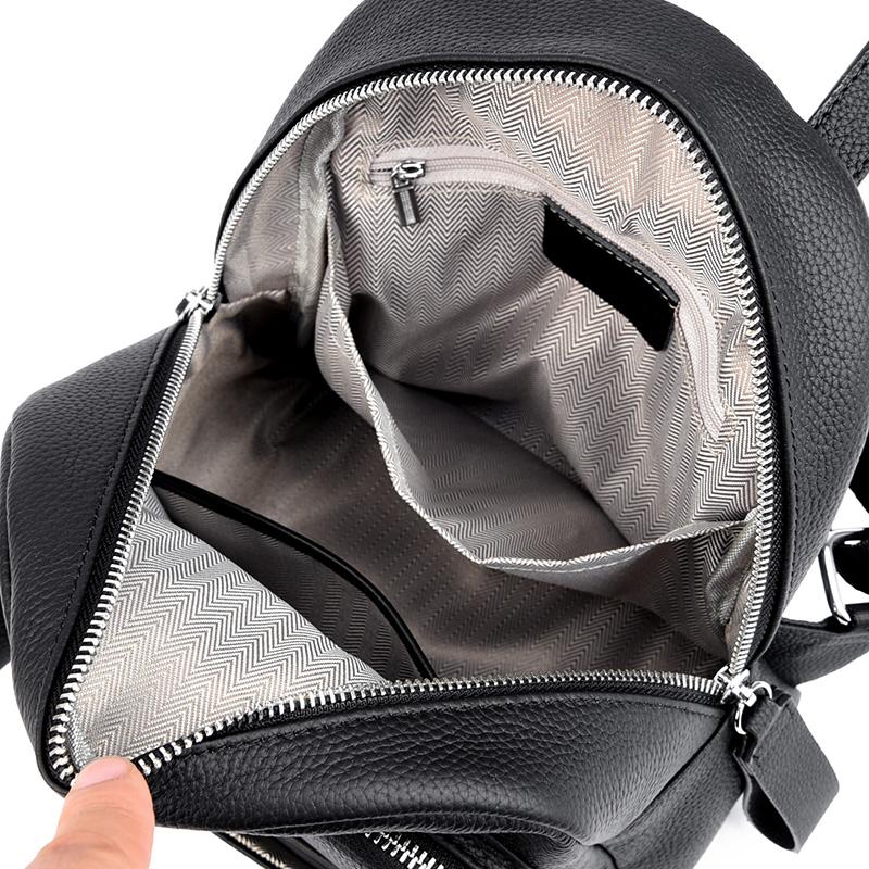 New 2023 Cowhide Female Bag Summer Women 's  Backpack Shoulder High-Capacity Ladies  Bags Travel Bag Girls Chest Bag