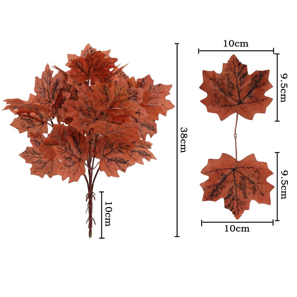 2PCS Fabric Artificial Maple Leaf Fallen Style Maple Leaf Bouquet for Wedding Decor