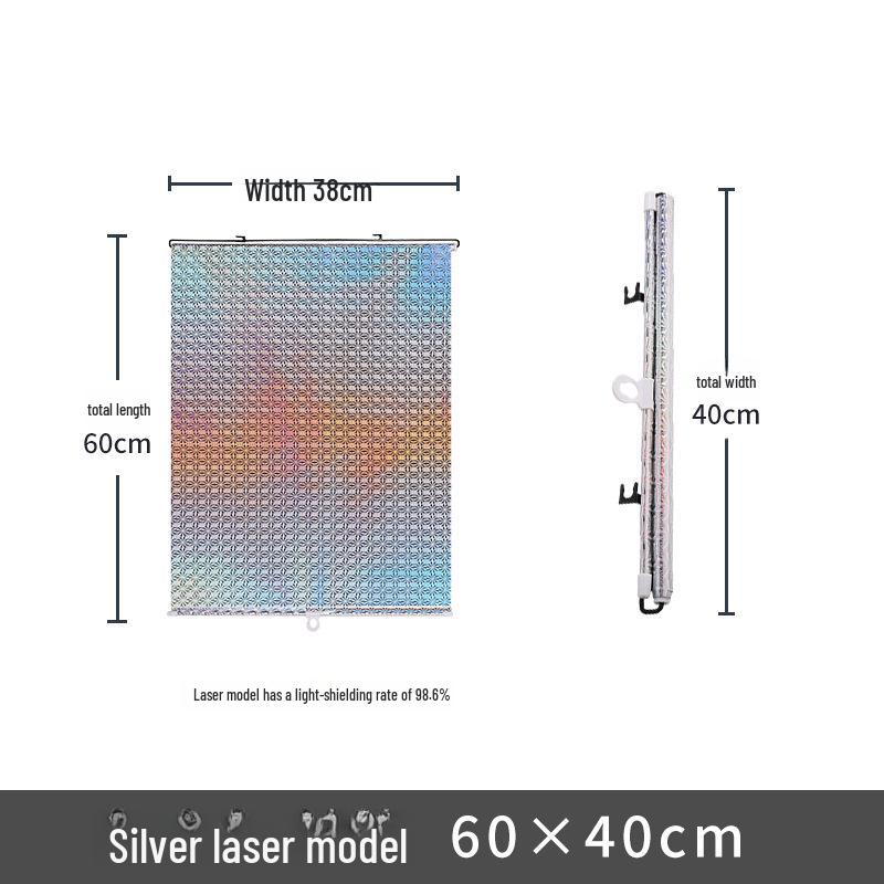 

Retractable Sunshade Roller Blinds for Cars and Home 40x125cm