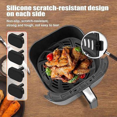 4/8 Stück Silikon-Fritteusen-Gummifüße für Gourmia GAF856 GAF566, hitzebeständig, lebensmittelecht, Kratzschutz, Gummi-Stoßstange, Fritteusen-Ersatzzubehör