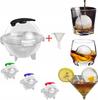 Ice Molds Balls Cubes Silicone Round Large Set 4pcs Mold