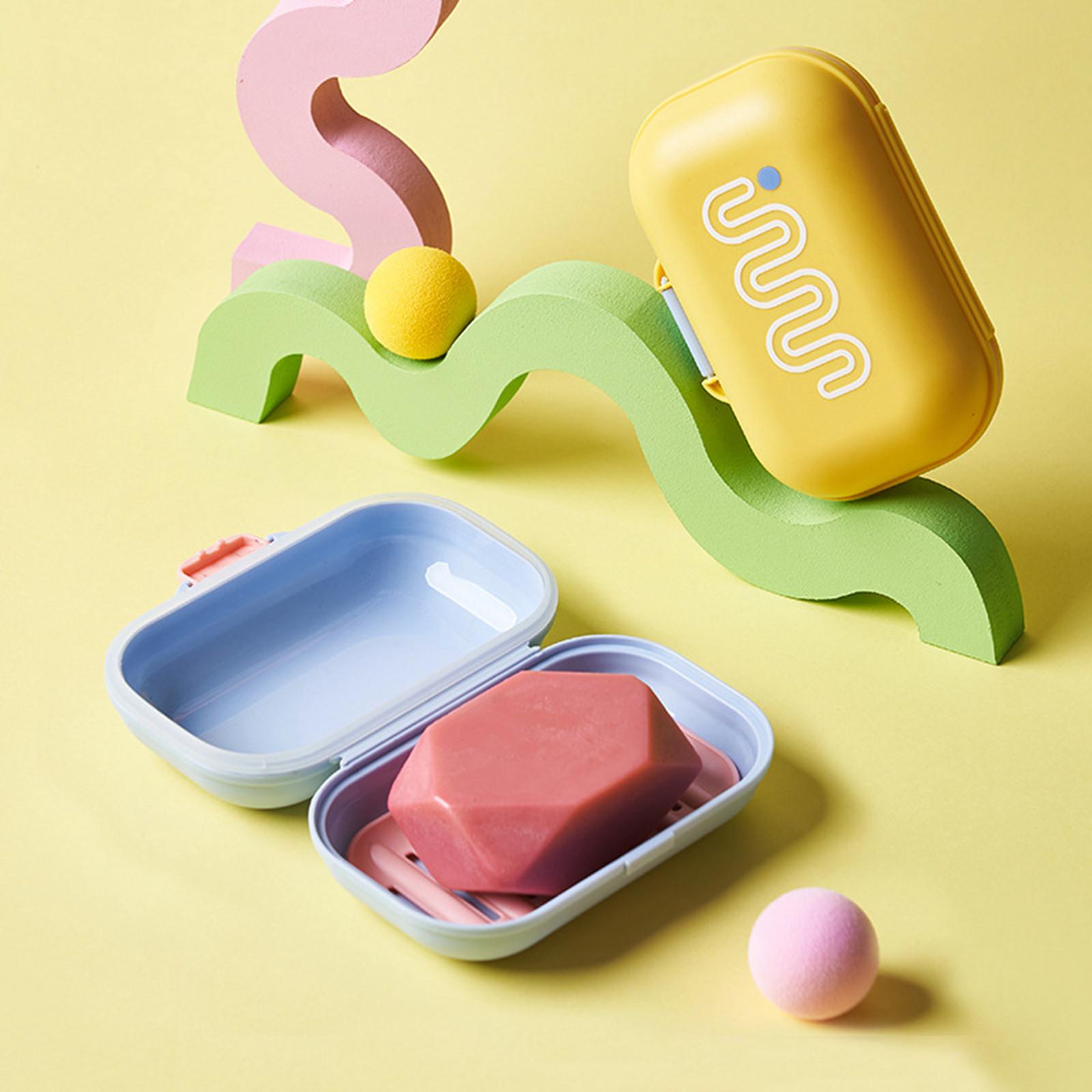 New Sponge Holder Accessories Travel Soap Case Portable Soap Dish Holder Bar Soap Container Self-Draining Bathroom Supplies verde