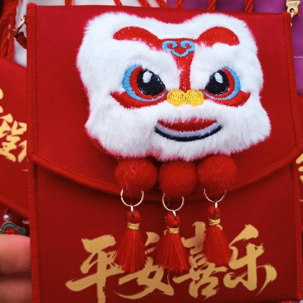 Lion Dance Good Lucky Money Bag Horse Red Pocket Creative Gift Envelopes  Wedding Gifts