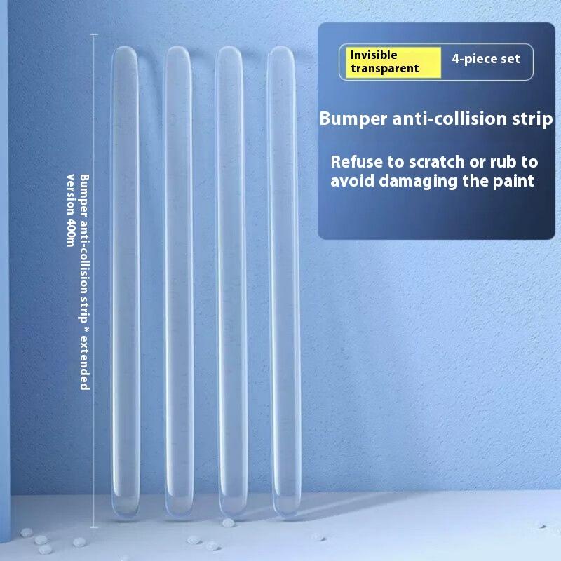 4PCS Extended Door Bumper Strips Transparent Body Protection Film Anti-scratch Door Edge Collision Sticker Protective Film