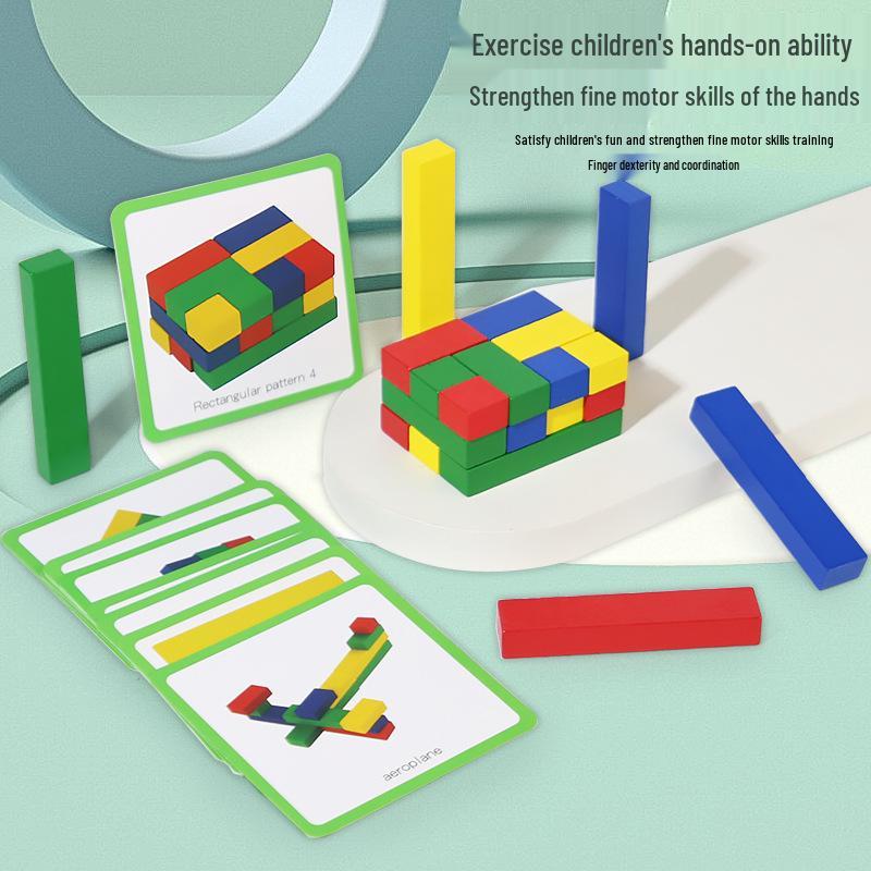Montessori Educational Wooden Puzzle: Colorful Geometric Shape and Color Recognition Blocks for Children