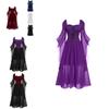Chic Polyester Witch Maxi Dress With Unique Bell Sleeves In A Variety Of Elegant Colors