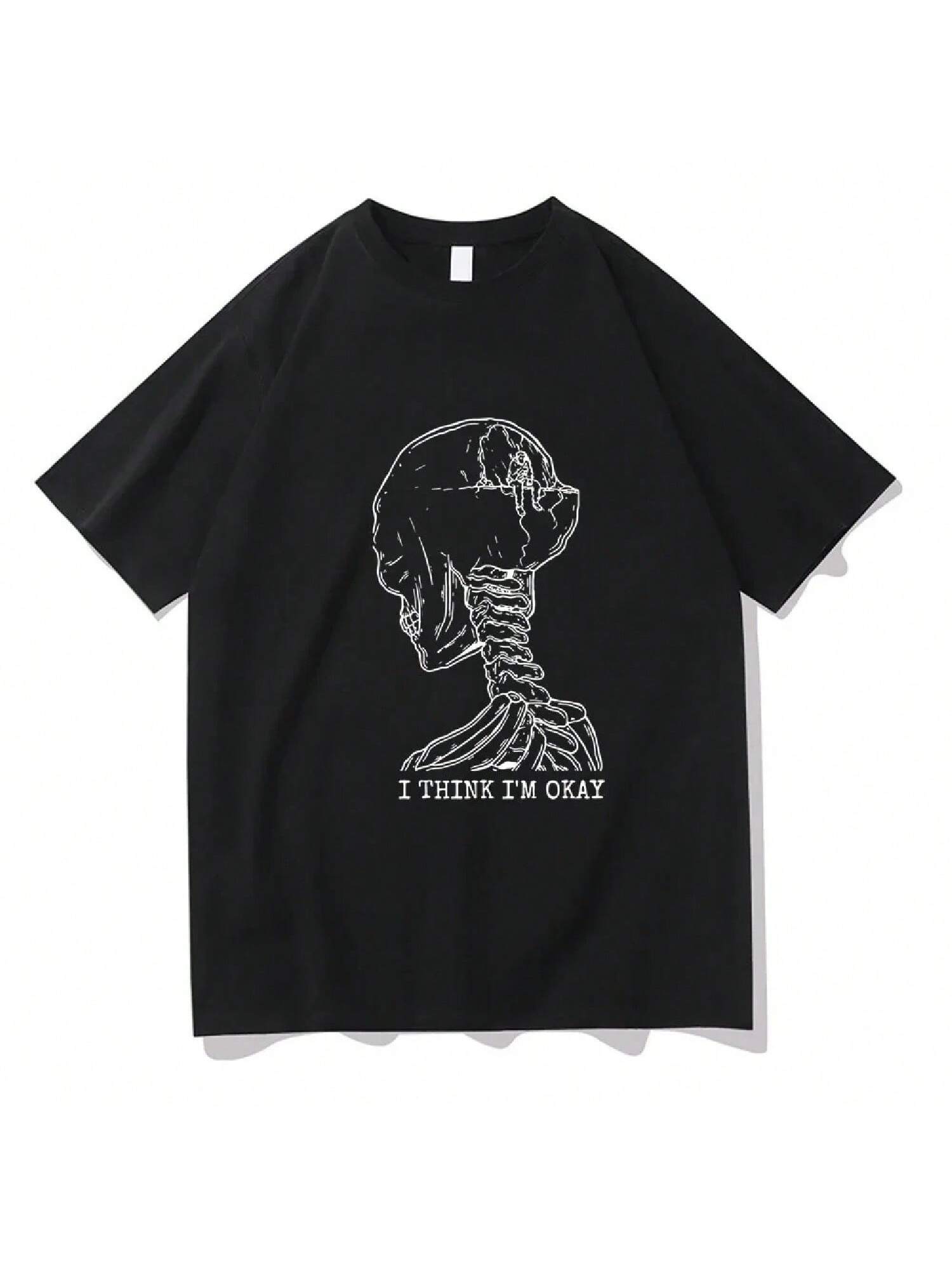 

Loose Casual Short Sleeve Women s T-Shirt Machine Gun Kelly OK Print Comfortable Breathable Crew Neck Top For Ladies XXXXXL чёрный