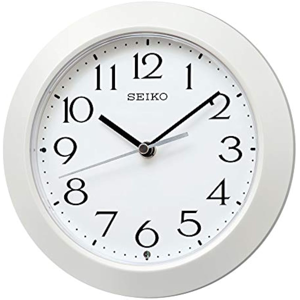 Seiko Clock, Wall Clock, Table Clock, Radio Controlled Analog, White Pearl, Body Size: 20.3 x 4.4...